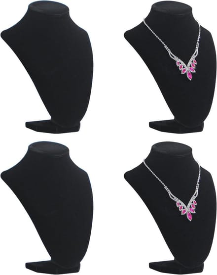 Hanger Ketting Display - Sieraden Organizer - Sieraden Presenteren - Fluwelen Afwerking - 30x33.5x8 cm - Zwart