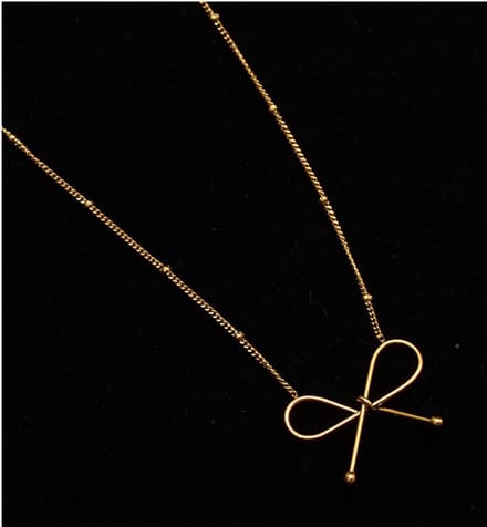 Strik ketting | goud gekleurd