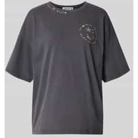 relaxed fit T-shirt met bloemrijk stitching
