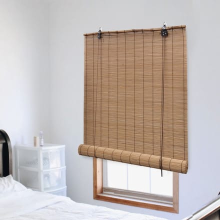 vidaXL - Rolgordijn - 100x220 - cm - bamboe - bruin