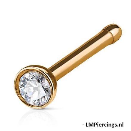 Neuspiercing stud half ball 0.8x6x2.5 - rose - LMPiercings