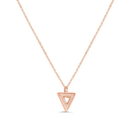 Victorious Dames Ketting Rose goud – Driehoek Hanger – 41 t/m 46 CM