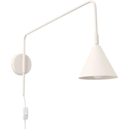 Wandlamp NOX - Sollux Lighting - IP20 - Beige staal behuizing - 14 x 61 x 30 cm - 1xE14 LED, exclusief lichtbron - Max. 10 W - Moderne wandlamp voor woonkamer, slaapkamer en eetkamer