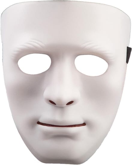 Gezichtsmasker - Masker carnaval - Feest decoratie - Wit gezicht ontwerp - One size - Wit