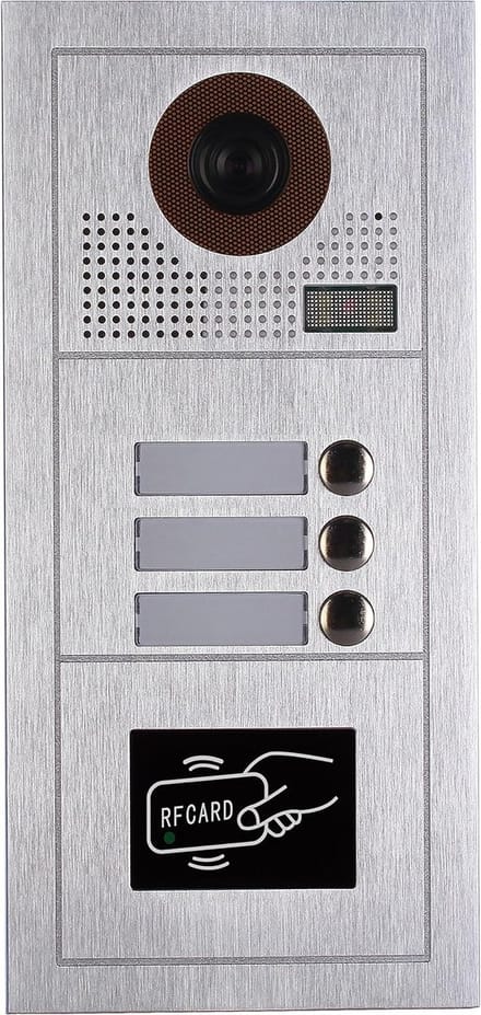 Video Intercom - Deur Intercom Systeem - Veilig Wonen - RFID Kaart Opening - Inbouw 276x130mm - Metaal