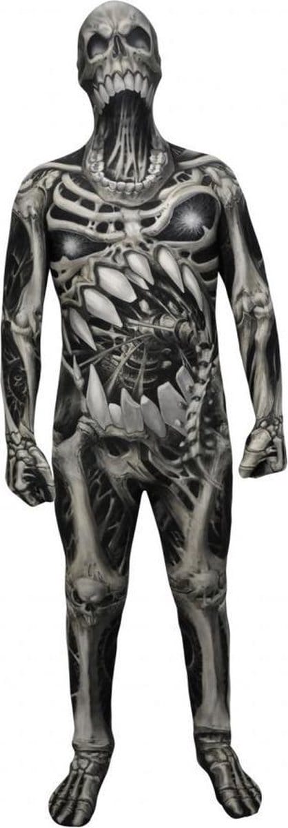 Morphsuits™ Monster: Skull And Bones Kids - SecondSkin - Verkleedkleding - 120/138 cm