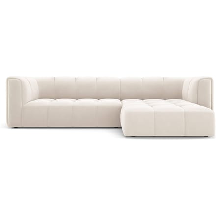 Hoekbank Francesca velvet rechts 3-zits | Milo Casa