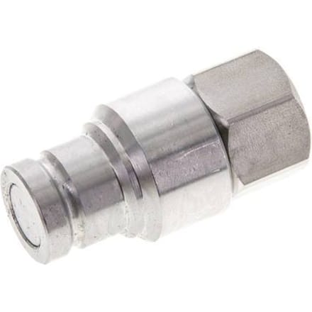 RVS DN 10 Vlakdichtende Koppeling Insteeknippel G 3/8 inch Binnendraad ISO 16028 CEJN D 19.7mm