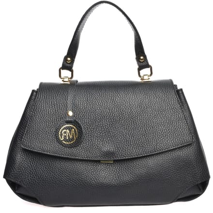 Roberta M Zwart Rundleer Tas