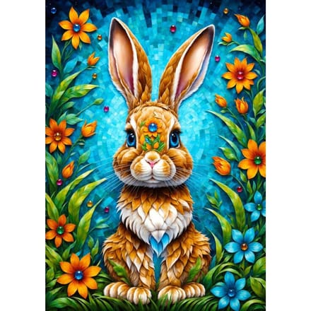 Enjoy Puzzle legpuzzel Garden Bunny - 1000 stukjes dierenpuzzel.