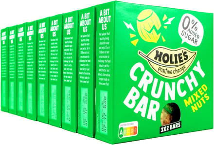 Holie's Crunchy Bar Nuts & Seeds - suikervrij vegan repen - 9 pack