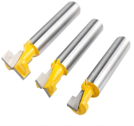 Cosensi - Freesset 3-delige 8 mm T-groeffrees van carbide voor zeskantschroeven