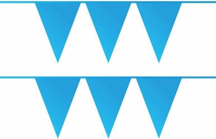 Vlaggenlijn - 2x - blauw - 10 meter - kunststof - slingers