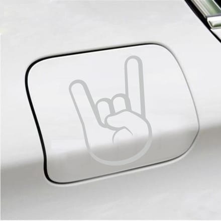Bumpersticker - Rock N Roll - 12 X 9 - Licht Grijs