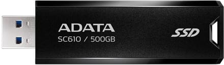 ADATA DSC610 Serie - Externe SSD - 500GB - USB 3.2 Gen 2 - Zwart