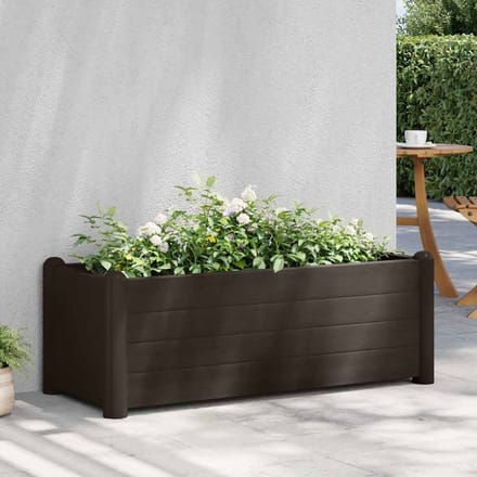 vidaXL - Plantenbak - verhoogd - 100x43x35 - cm - PP - mokka