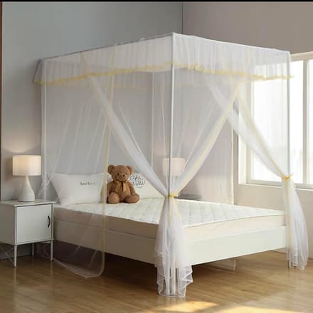 Bed Frame Palen - Hemelbed Frame - Slaapkamer Decoratie - Stevig Metalen Frame - Full Maat - Goud