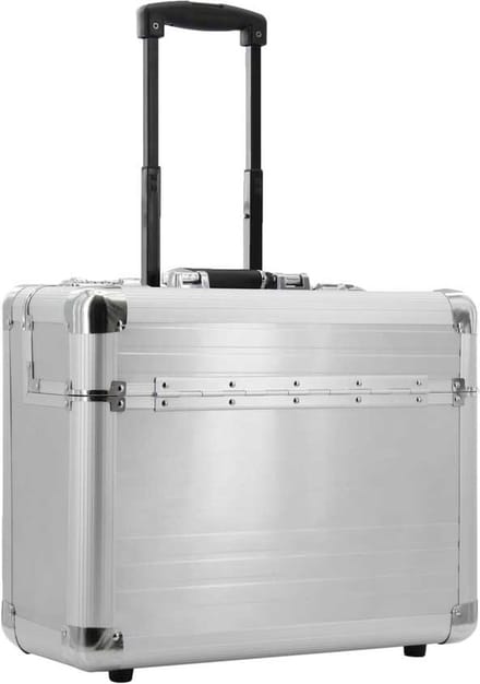 Dermata Pilotenkoffer/Trolley Aluminium 7298 Zilver