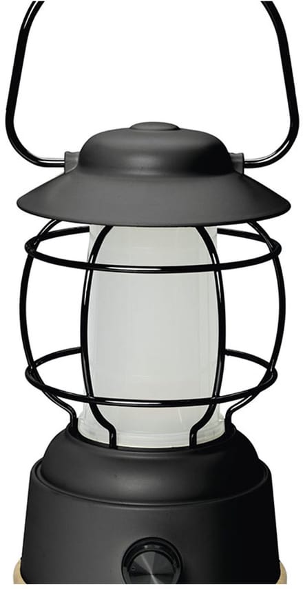Lyss LED Lantaarn - Oplaadbaar - 2 Lichtstanden (Warm & Wit) - Metalen Frame & Bamboe Basis - USB-oplaadbaar - Voor Camping, Tuin & Binnengebruik