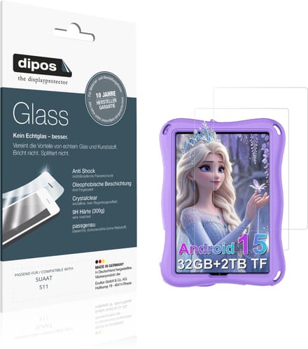 dipos – 2x Pantserfolie geschikt voor SUAAT S11 | 9H Screenprotector
