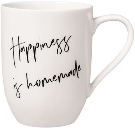 Becher mit Henkel 'Happiness is Homemade' Statement 290 ml