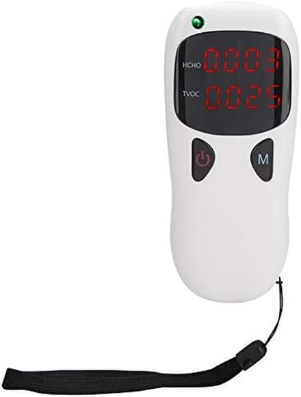 Luchtkwaliteitsmonitor - Formalehyde detector - Binnenlucht testen - LED-display weergave - 143 x 65 x 2 cm - Wit