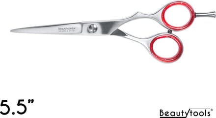 BeautyTools SILVER LINE Kappersschaar / Knipschaar Rechtshandig - Silver SliceCut (5.5 Inch) - (RS-1482) lang haar + Uitdunschaar BeastThin (RS-0089)