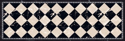 MD Entree - Keukenloper - Vloerkleed - Machinewasbaar - Cook&Wash - Checker - 50 x 150 cm