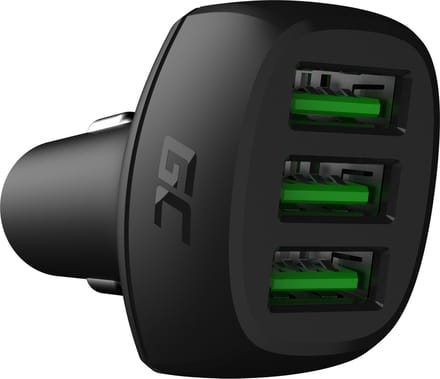 GREEN CELL Auto oplader GC PowerRide 54W 3xUSB 18W met Ultra Charge technology