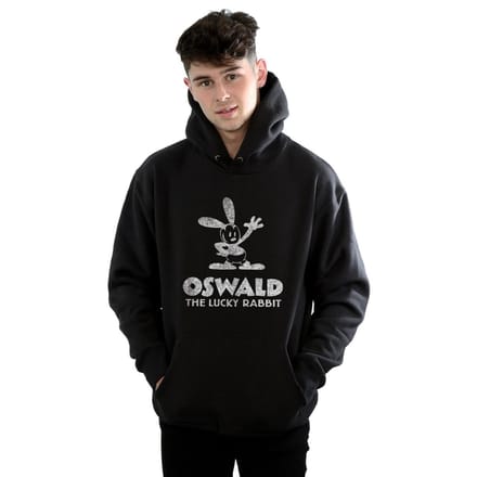 Disney Heren Oswald Logo Hoodie (Zwart)