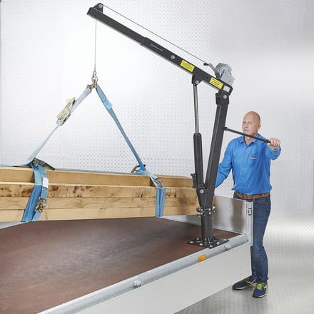 Datona® Aanhangerkraan manueel max. 800 kg - Zwart
