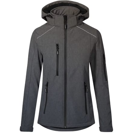 Women's Softshell Outdoorjas met afneembare capuchon Heather Grey - M