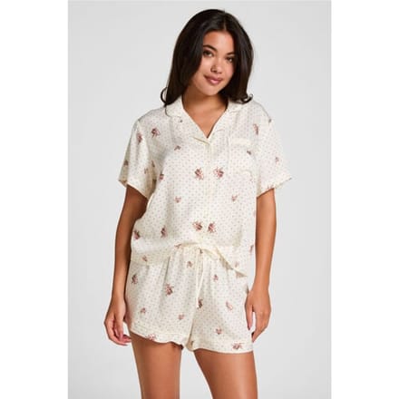 Hunkemöller Pyjama Short Satin Wit