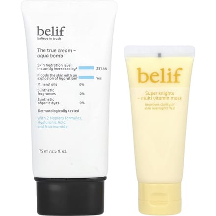 belif, True Cream, Aqua Bomb Special Set, 2-piece set white
