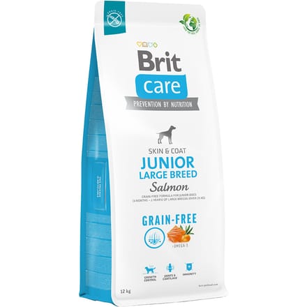 2x12kg Graanvrij Junior Large Breed Zalm & Aardappel Brit Care Hondenvoer