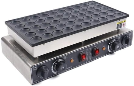 Wafelijzer - Bakvorm - Mini Pannenkoeken Bakken - 50 Gaten - 40x30 cm - Goud