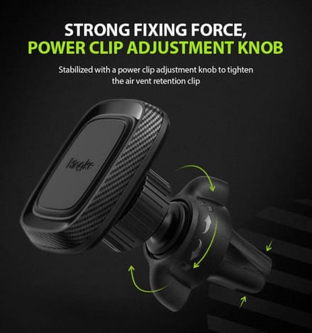 Ringke Power Clip Car Mount Ventilatierooster Telefoonhouder Zwart