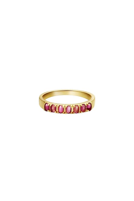 Ring colored row Rood Koper 16