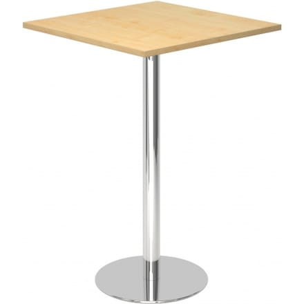 BISTRO H88Q C - Systeem conferentietafel Esdoorn 80 x 80 Chroom
