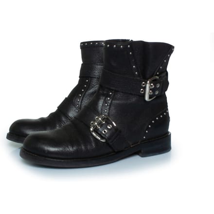 Jimmy Choo Blyss leren enkellaarsjes met studs