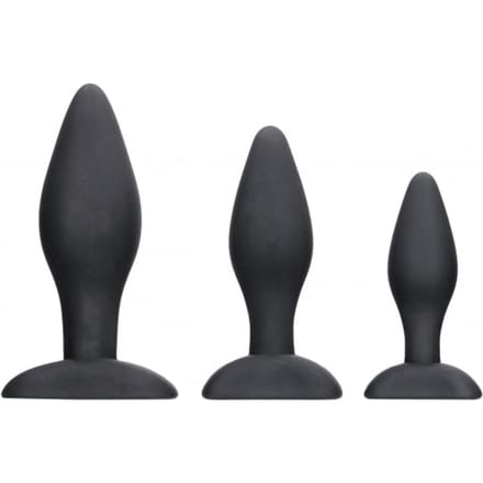 Shots - Ouch! Apex - Butt Plug Set black