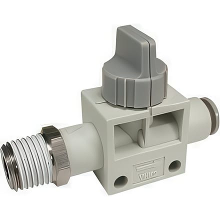SMC 3/2-Weg Vingerbediend Pneumatisch Ventiel 4mm Insteek - VHK3A-04F-04F