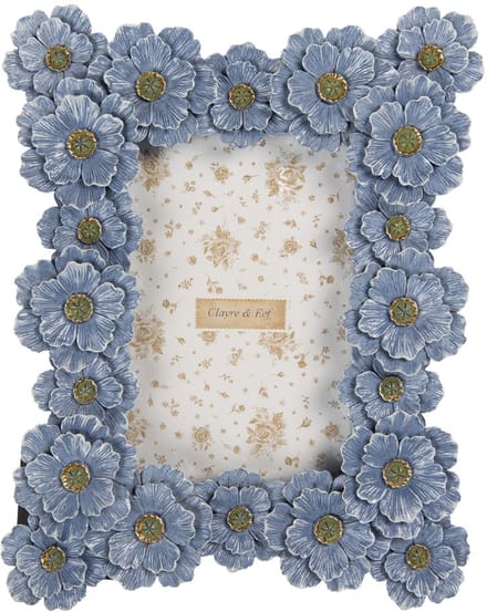 Clayre & Eef Fotolijst 10x15 cm Blauw Kunststof