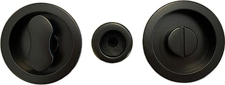 Schuifdeur toiletrozet Colombo Design - Rond - Kleur Zwart - Diameter 57 mm