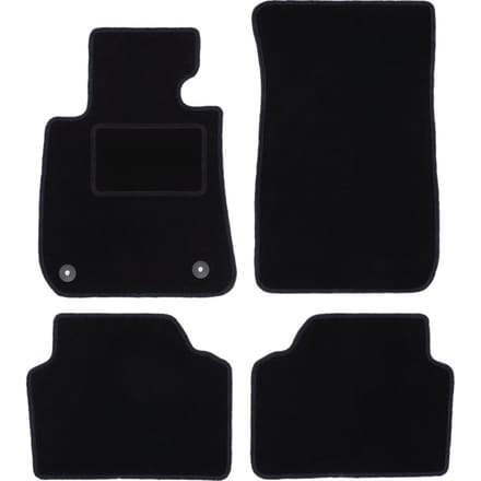 Zwarte velours vloermatten voor: BMW 3 E91 stationwagen, touring (2004-2011)