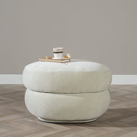 Bronx71® Hocker Mia ovaal chenille mint groen
