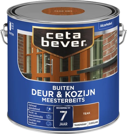 Cetabever - Meesterbeits Deur & Kozijn Transparant Zijdeglans - Teak - 2,5 L