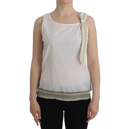 Mouwloze Katoenen Top Met Strikdetail