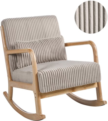 SORSELE - Schommelstoel - Beige - Corduroy