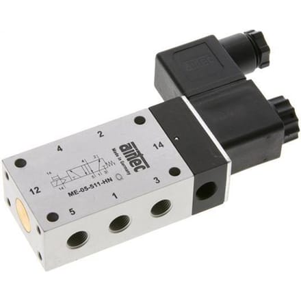 5/2 G1/8'' Magneetventiel Extern 24V AC -0.95-10bar/-13.2-140psi Airtec